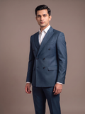 Brown Wool Double-Breasted Suit - front view