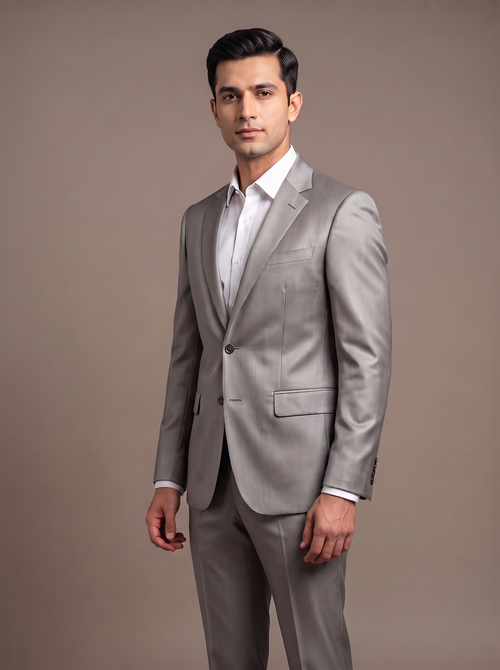 Blue Maroon Plaid Two-Piece Suit - front view