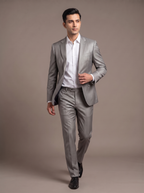 Blue Maroon Plaid Two-Piece Suit - walking