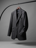Charcoal Pinstripe Blazer - hanging angle view