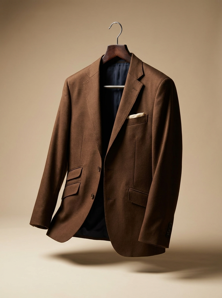 Grey Satin Sheen Blazer - hanging front view